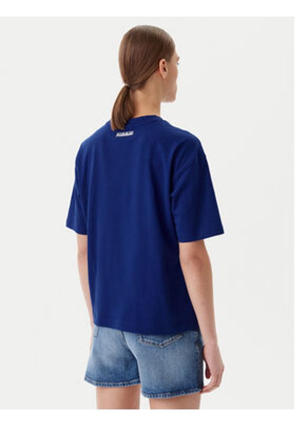 Napapijri T-Shirt S-Nice NP0A4IG4 Niebieski Regular Fit. Kolor: niebieski. Materiał: bawełna
