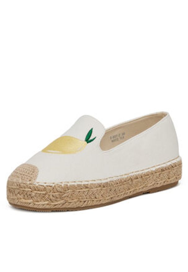 DeeZee Espadryle 8-807-2 Biały. Kolor: biały. Materiał: materiał