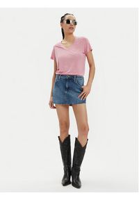 Lee T-Shirt 112350202 Różowy Regular Fit. Kolor: różowy. Materiał: len #4