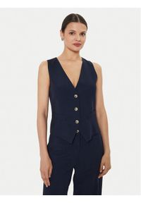 ViCOLO Kamizelka TB1569 Granatowy Regular Fit. Kolor: niebieski. Materiał: wiskoza #1