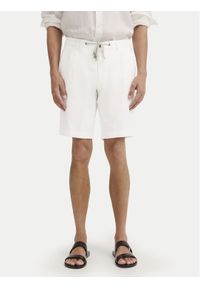 Bugatti Szorty materiałowe 1949-76419C M Biały Regular Fit. Kolor: biały. Materiał: bawełna #1