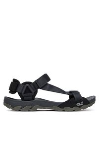 Jack Wolfskin Sandały Ridge A65589 Czarny. Kolor: czarny. Materiał: materiał #1