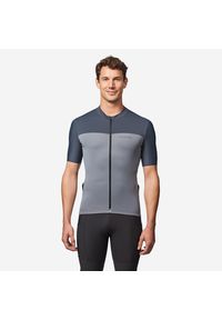 VAN RYSEL - Koszulka rowerowa szosowa męska Van Rysel EDR 2. Kolor: szary. Materiał: poliester, materiał, elastan. Sport: kolarstwo, wspinaczka #1