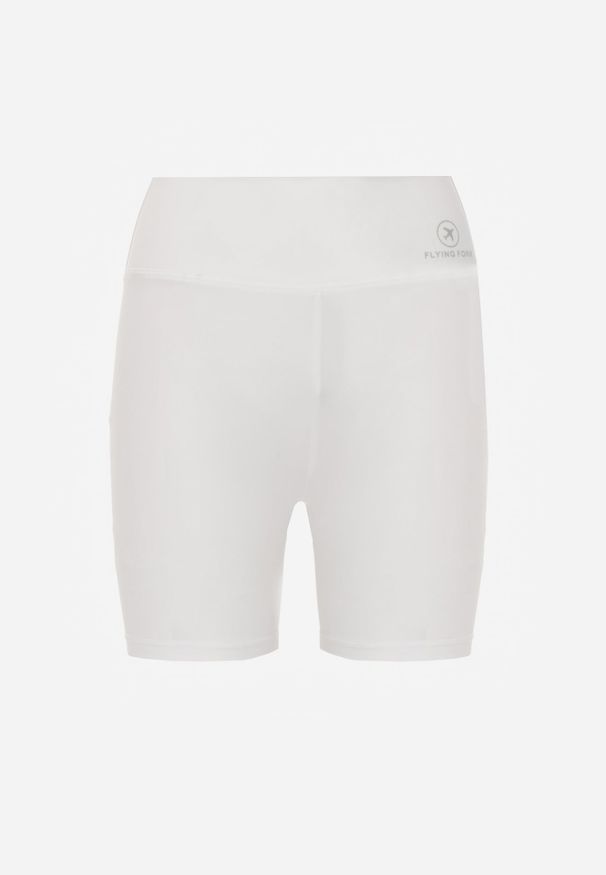 Renee - Białe Szorty Kolarki High Waist Marerila. Okazja: na co dzień. Stan: podwyższony. Kolor: biały. Długość: krótkie. Styl: sportowy, casual