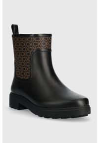 Calvin Klein kalosze Rain Boot damskie kolor czarny. Nosek buta: okrągły. Kolor: czarny #5