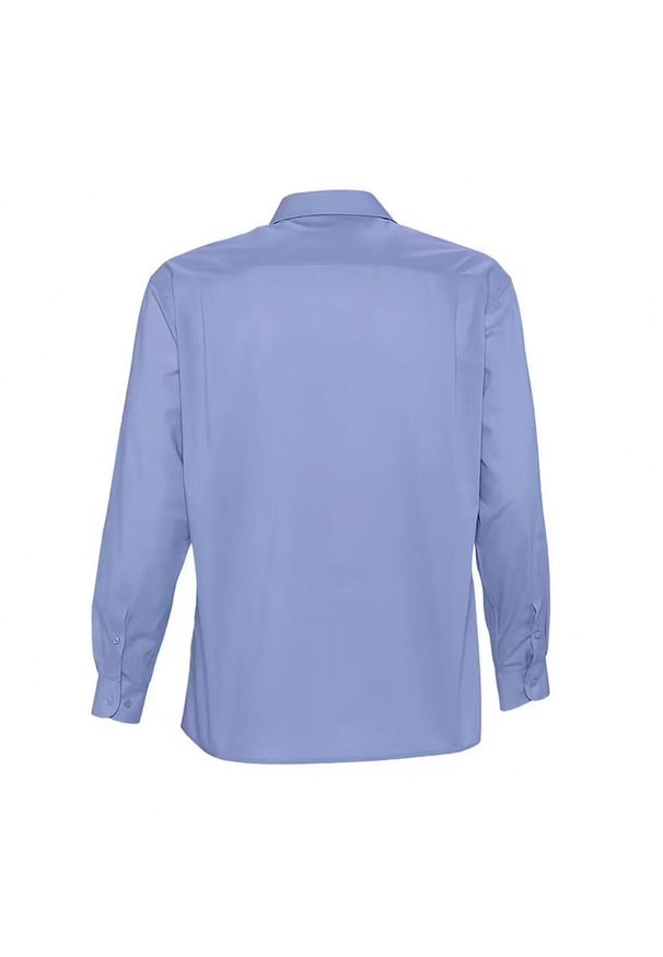 SOL'S - Męska Koszula Z Długim Rękawem Baltimore Poplin. Kolor: wielokolorowy, niebieski, zielony. Długość rękawa: długi rękaw. Długość: długie
