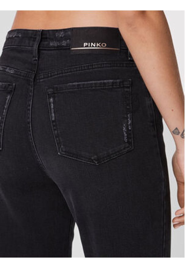Pinko Jeansy Sveva 1J1129 A09G Czarny Straight Fit. Kolor: czarny