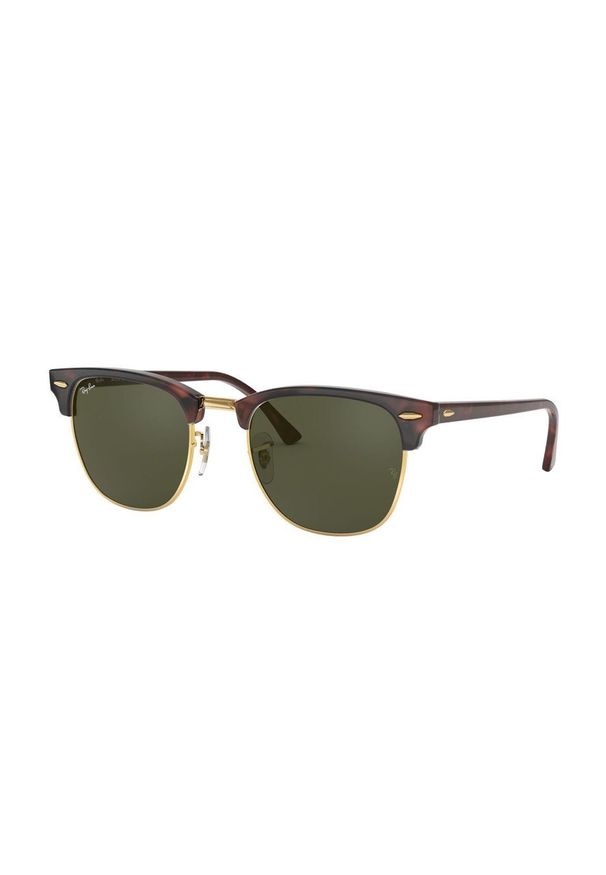 Ray-Ban - Okulary Clubmaster. Kolor: brązowy