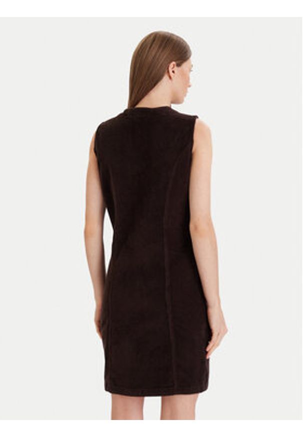 Vero Moda Sukienka codzienna Eden 10333959 Brązowy Regular Fit. Okazja: na co dzień. Kolor: brązowy. Materiał: bawełna. Typ sukienki: proste. Styl: casual