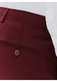 Pako Lorente - PAKO LORENTE – Spodnie garniturowe w kolorze burgundowym. Kolor: czerwony. Materiał: poliester, wełna. Styl: elegancki, młodzieżowy #5