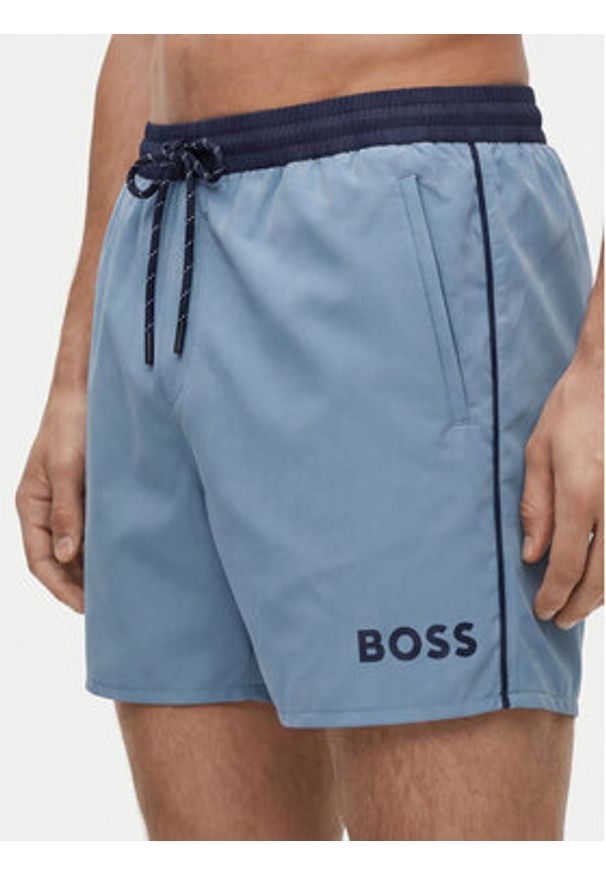 BOSS Szorty kąpielowe Starfish 50514429 Turkusowy Regular Fit. Kolor: turkusowy. Materiał: syntetyk