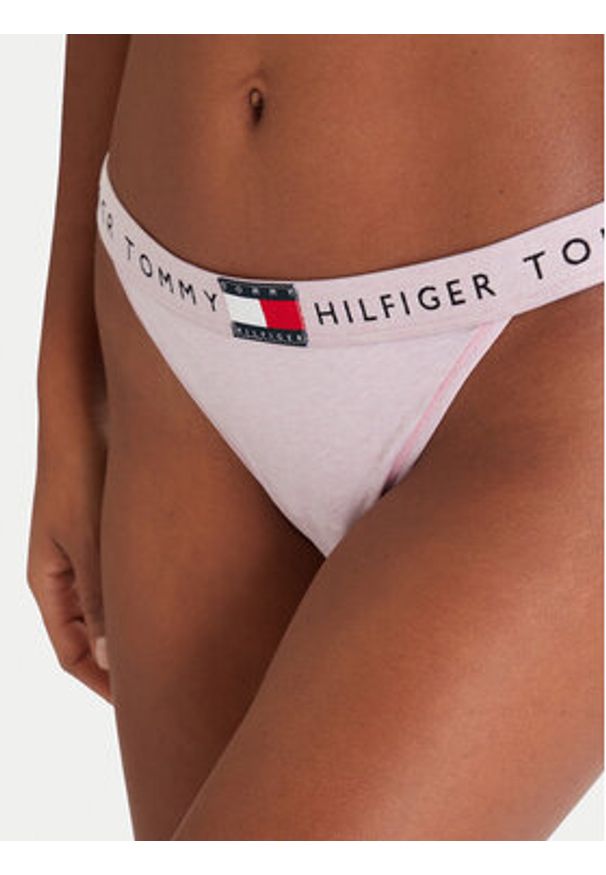 TOMMY HILFIGER - Tommy Hilfiger Stringi UW0UW06095 Różowy. Kolor: różowy. Materiał: bawełna