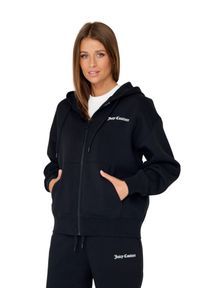 Juicy Couture - JUICY COUTURE Czarna damska bluza Randy, Rozmiar S. Okazja: na co dzień. Kolor: czarny. Materiał: bawełna. Styl: casual #4