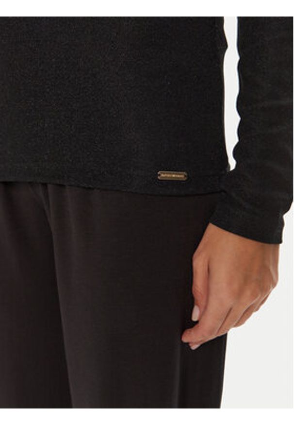Emporio Armani Underwear Golf 164861 4F214 00020 Czarny Slim Fit. Typ kołnierza: golf. Kolor: czarny. Materiał: syntetyk