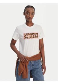 Hunter T-Shirt Essentials HARW0011261 Biały Regular Fit. Kolor: biały. Materiał: bawełna #1
