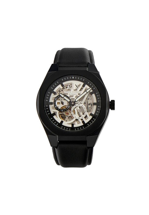 Armani Exchange Zegarek Sync AX4297 Czarny. Kolor: czarny. Materiał: skóra