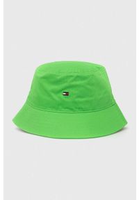 TOMMY HILFIGER - Tommy Hilfiger kapelusz bawełniany kolor zielony bawełniany. Kolor: zielony. Materiał: bawełna #1