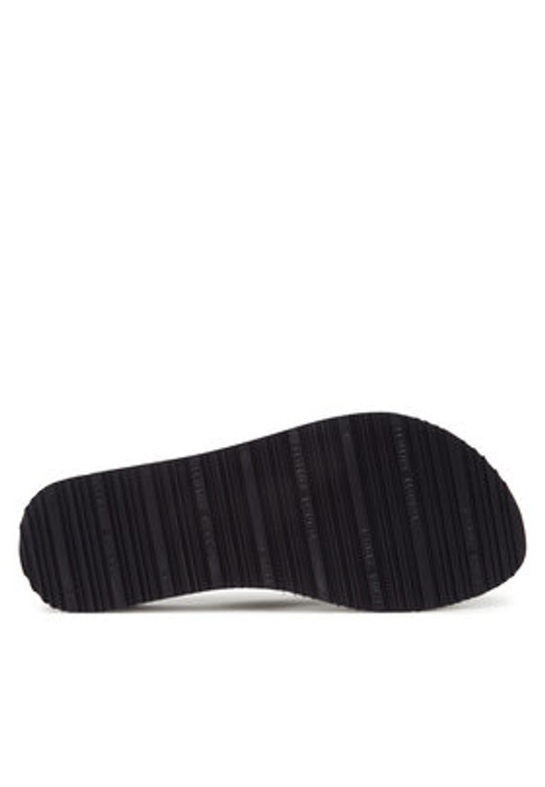 TOMMY HILFIGER - Tommy Hilfiger Japonki Im Th Chainprint Midwedge Sandal FW0FW08527 Granatowy. Kolor: niebieski. Materiał: materiał