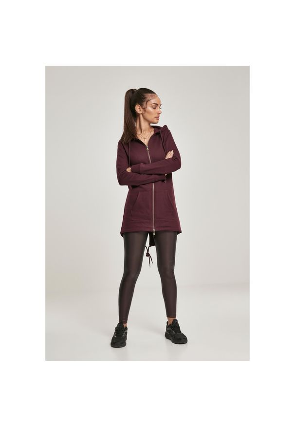 Urban Classics - Parka dla kobiet Urban Classic sweat. Typ kołnierza: kaptur. Kolor: czerwony