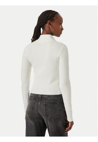 Tommy Jeans Kardigan Tjw Zip High Neck Cardigan Ext DW0DW20967 Biały Slim Fit. Kolor: biały. Materiał: bawełna #2