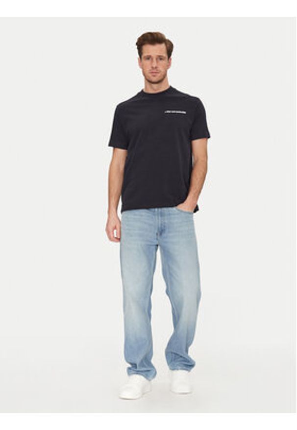 Marc O'Polo Denim T-Shirt 500 0006 002 Granatowy Relaxed Fit. Typ kołnierza: polo. Kolor: niebieski. Materiał: bawełna