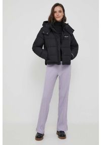 Calvin Klein Jeans longsleeve damski kolor czarny z golfem. Typ kołnierza: golf. Kolor: czarny. Materiał: dzianina, prążkowany. Długość rękawa: długi rękaw. Wzór: gładki #4