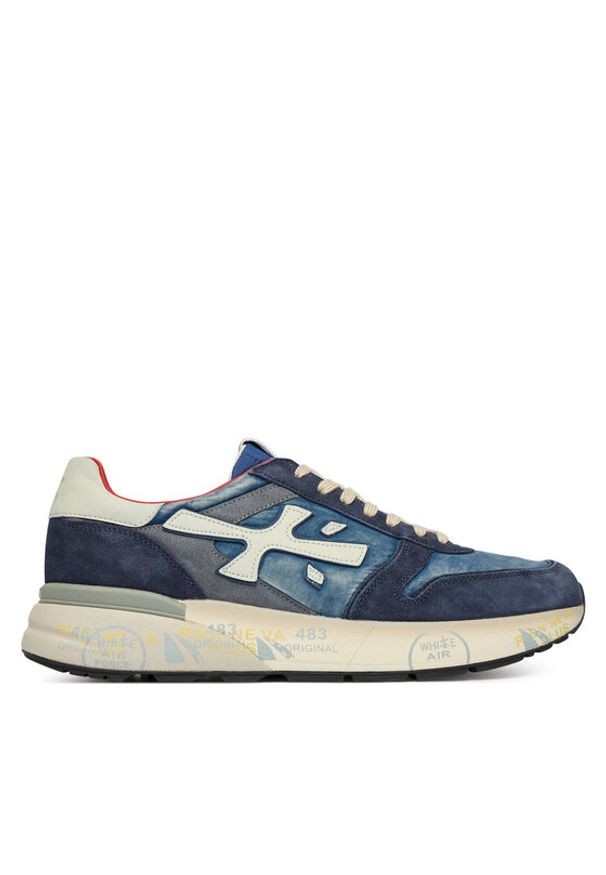 Premiata Sneakersy Mick Var 8006 Granatowy. Kolor: niebieski. Materiał: skóra, zamsz