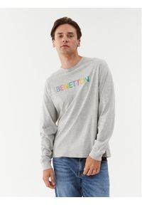 United Colors of Benetton - United Colors Of Benetton Longsleeve 3I1XU1034 Szary Regular Fit. Kolor: szary. Materiał: bawełna. Długość rękawa: długi rękaw #1