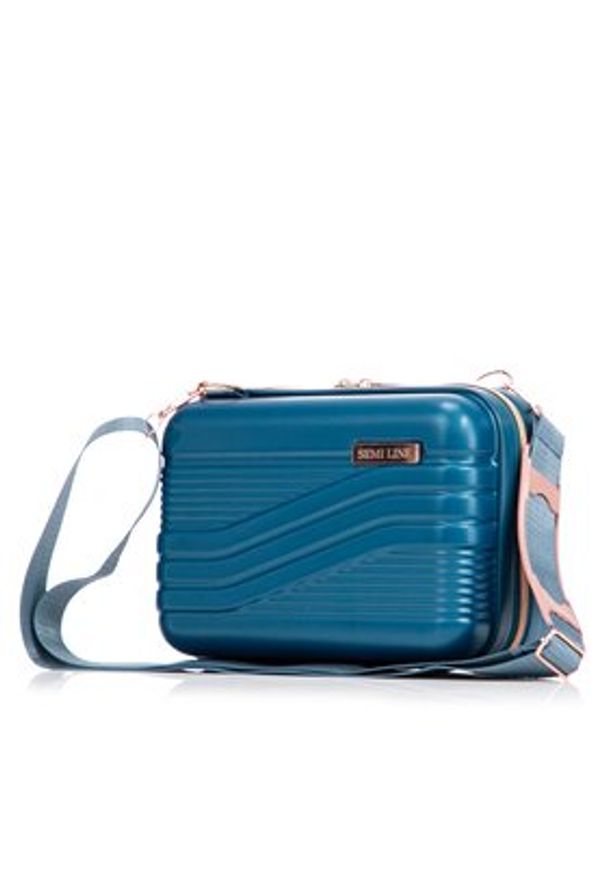 Semi Line Kuferek T5812-1 Granatowy. Kolor: niebieski