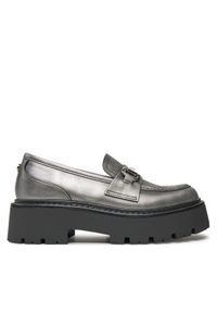 Steve Madden Loafersy Occupy SM11003276 Szary. Kolor: szary. Materiał: skóra