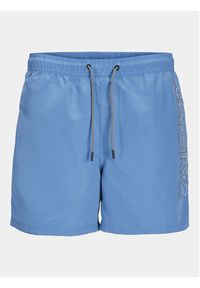 Jack & Jones - Jack&Jones Szorty kąpielowe Fiji 12253118 Niebieski Regular Fit. Kolor: niebieski. Materiał: syntetyk #4