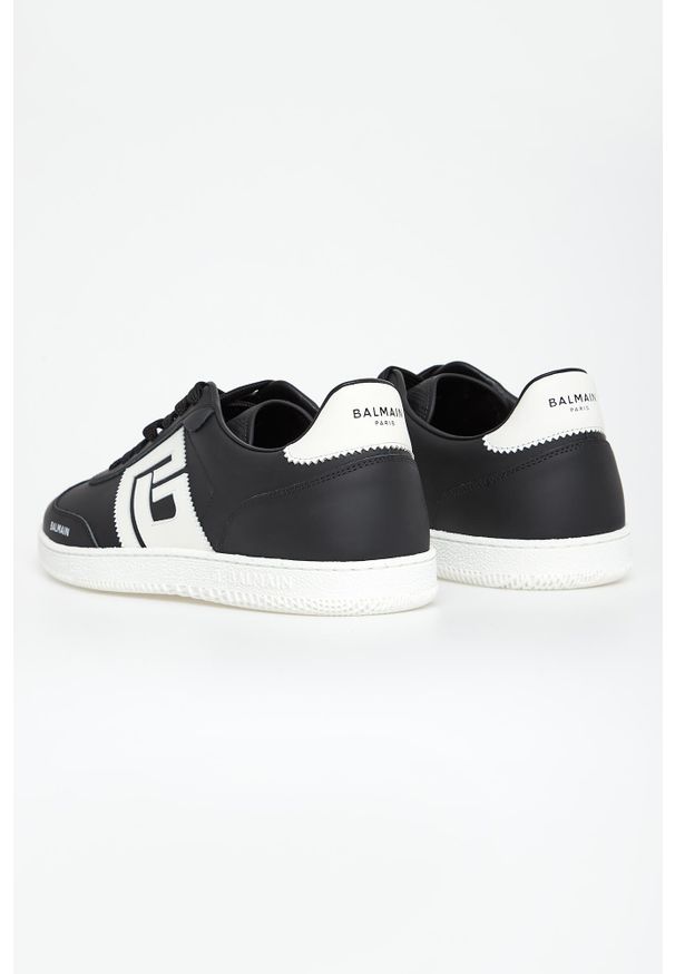 Balmain - Sneakersy męskie skórzane BALMAIN. Materiał: skóra
