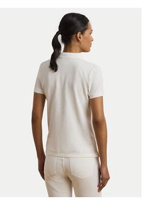 Lauren Ralph Lauren - LAUREN RALPH LAUREN Polo 200966128001 Biały Slim Fit. Typ kołnierza: polo. Kolor: biały. Materiał: bawełna