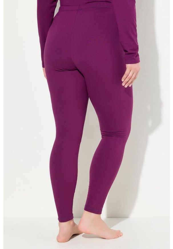 ULLA POPKEN - Damskie Narciarskie legginsy funkcyjne szybkoschnące bardzo ciepłe. Kolekcja: plus size. Kolor: różowy. Materiał: elastan, poliester, materiał. Sezon: zima. Sport: narciarstwo