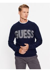 Guess Sweter M3BR50 Z38V2 Granatowy Regular Fit. Kolor: niebieski. Materiał: syntetyk #1