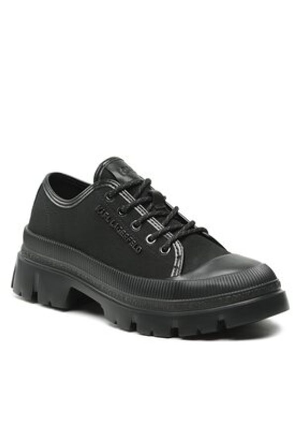 Karl Lagerfeld - KARL LAGERFELD Półbuty KL25211 Czarny. Kolor: czarny. Materiał: materiał