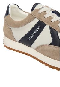 Guess Jeans Sneakersy EO-ORLANDO-01 126AM Beżowy. Kolor: beżowy. Materiał: materiał #8