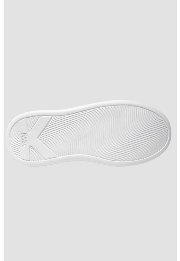 Karl Lagerfeld - KARL LAGERFELD Białe damskie sneakersy skórzane Kapri Nft Lo Lace, Rozmiar 37. Kolor: biały. Materiał: skóra. Wzór: gładki