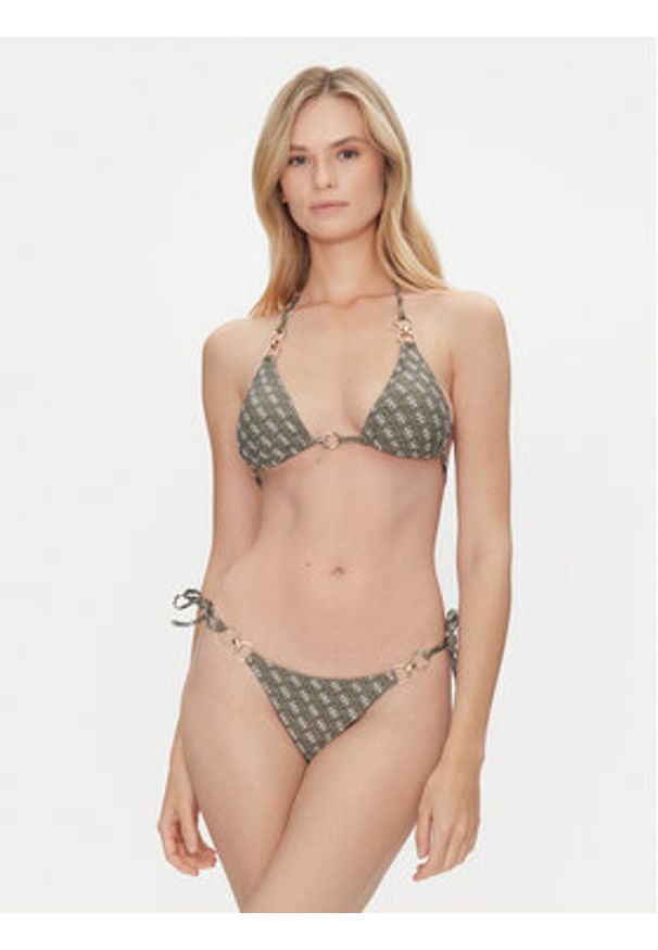 Guess Dół od bikini E5GO27 KCRL2 Zielony. Kolor: zielony. Materiał: syntetyk