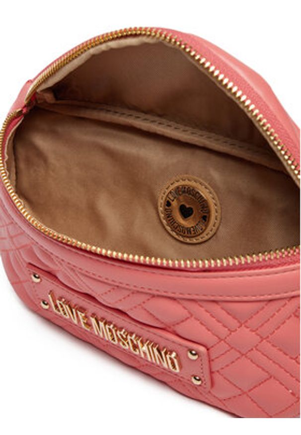 Love Moschino - LOVE MOSCHINO Saszetka nerka JC4003PP1MLA0464 Koralowy. Kolor: pomarańczowy. Materiał: skóra
