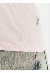Guess Jeans Top W6GPZ2 KA0H1 Różowy Slim Fit. Kolor: różowy. Materiał: bawełna #5