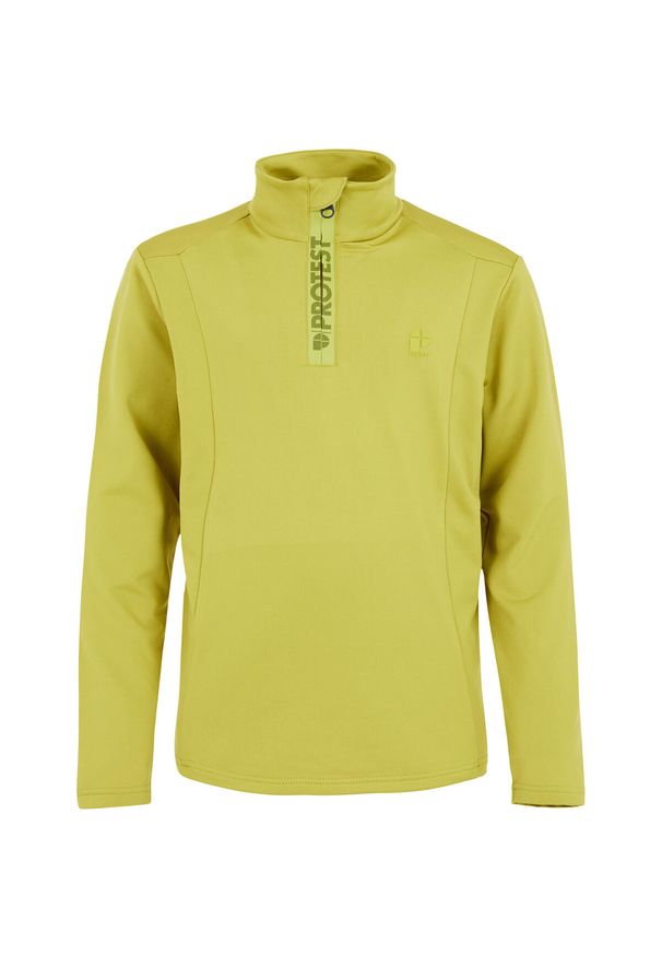 Podkoszulek dziecięcy 1/4 zip Protest Willowy. Kolor: zielony. Materiał: materiał. Sezon: zima. Sport: narciarstwo