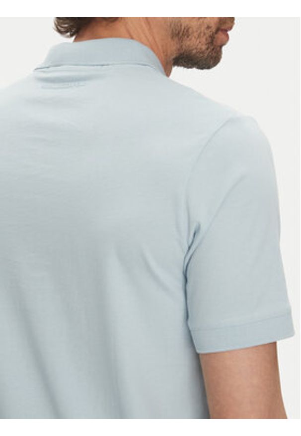 Karl Lagerfeld - KARL LAGERFELD Polo 745710 552224 Błękitny Regular Fit. Typ kołnierza: polo. Kolor: niebieski. Materiał: bawełna