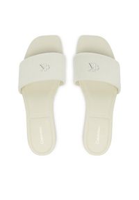 Calvin Klein Klapki Square Flat Sndl Canvas Hw HW0HW03129 Biały. Kolor: biały. Materiał: materiał #3