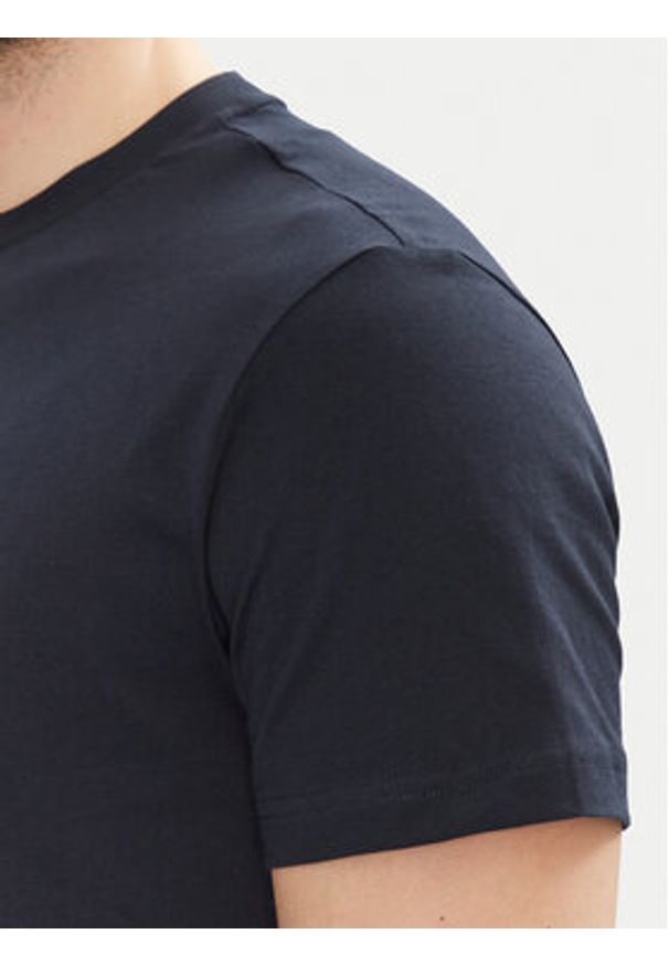 EA7 Emporio Armani T-Shirt 7M000224 AF10375 MB122 Granatowy Regular Fit. Kolor: niebieski. Materiał: bawełna