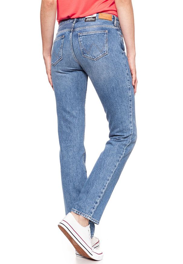 Wrangler - WRANGLER STRAIGHT ALL STAR BLUE W28TRI25U 112128522. Wzór: aplikacja. Styl: klasyczny