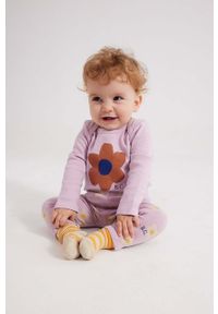 Bobo Choses - A.P.C. legginsy niemowlęce kolor fioletowy wzorzyste. Kolor: fioletowy. Materiał: bawełna #1