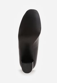 Renee - Czarne Czółenka Lakierowane na Słupku z Wkładką ze Skóry Naturalnej Naorine. Okazja: do pracy, na spotkanie biznesowe. Kolor: czarny. Materiał: skóra, lakier. Obcas: na słupku. Styl: wizytowy, biznesowy, elegancki #5