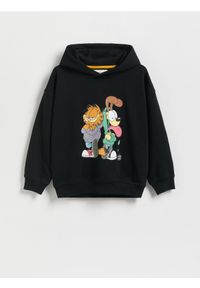 Reserved - Bluza GARFIELD - czarny. Kolor: czarny. Materiał: bawełna, dzianina