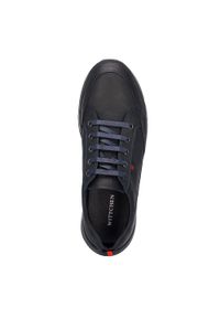 Wittchen - Męskie sneakersy z nubuku na grubej podeszwie czarno-granatowe. Zapięcie: sznurówki. Kolor: niebieski, wielokolorowy, czarny. Materiał: nubuk, skóra. Wzór: aplikacja, kolorowy #7